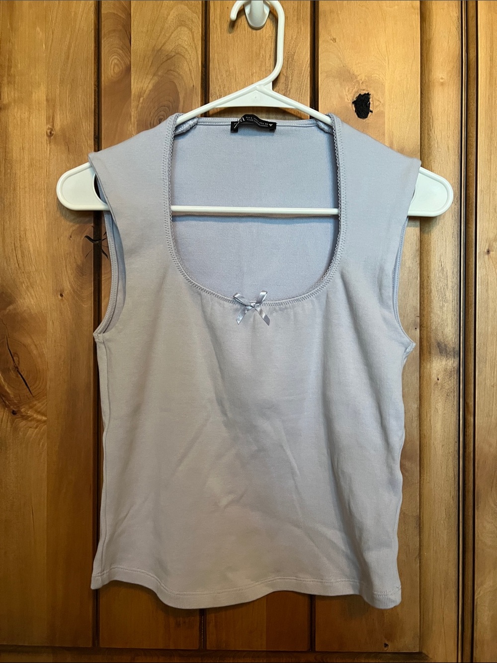 Zara Light Lavender Sleeveless Scoop Neck Tank